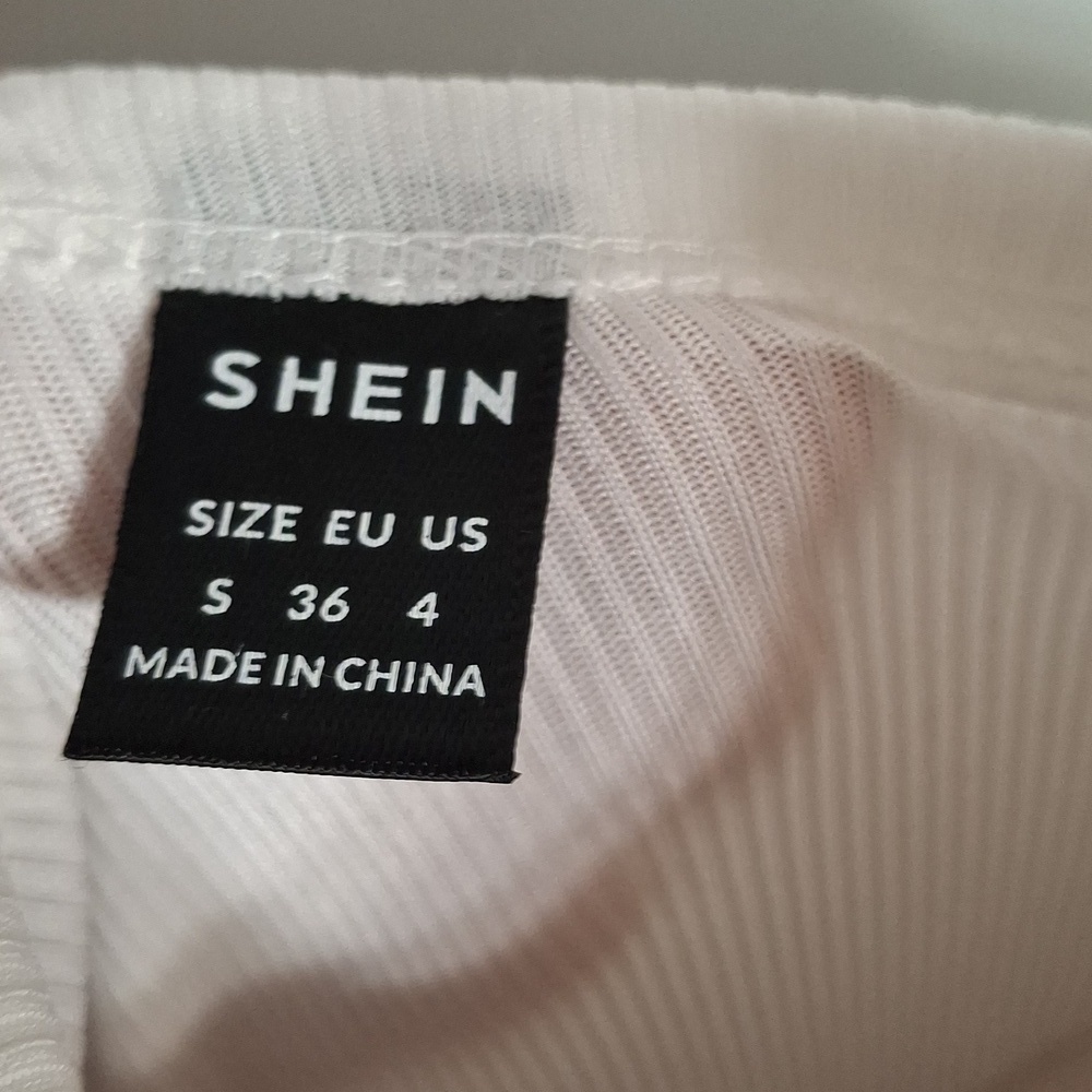 SHEIN White Fitted Long Sleeve Dress- W Sz 4 - Picture 4 of 6